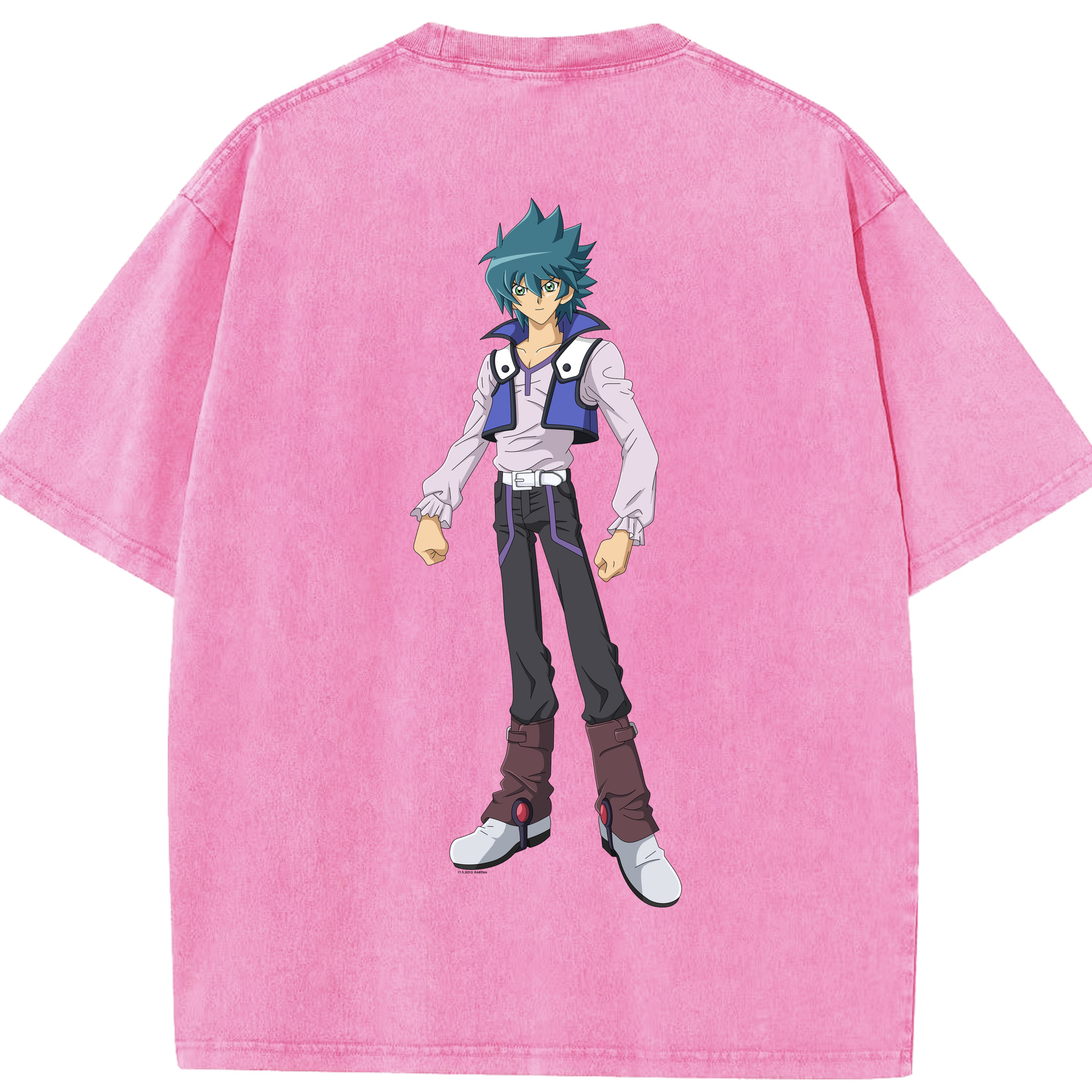 （画像用） 遊☆戯☆王 Yu-Gi-Oh! 綿100% ヴィンテージ風 半袖Tシャツ（背面プリント）